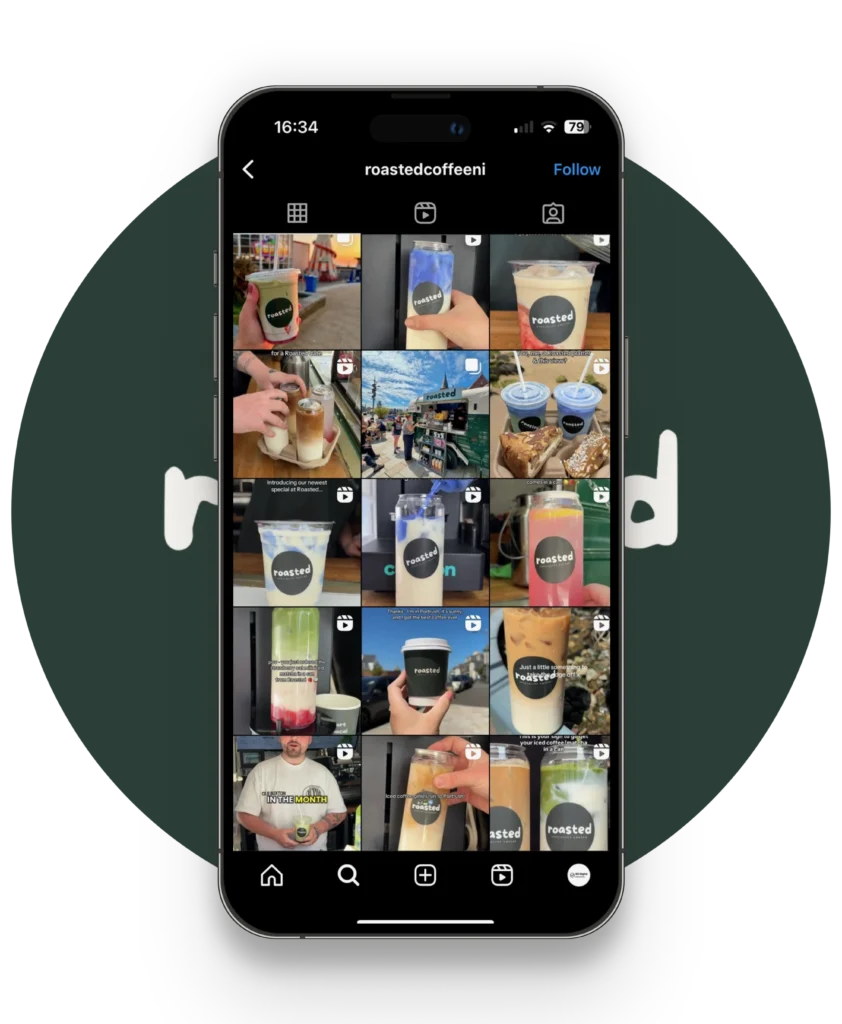 Roasted iphone mockup