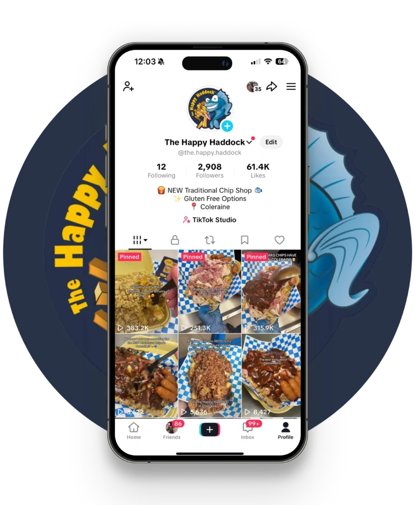 The Happy Haddock iphone mockup